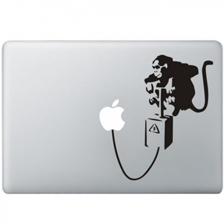 Banksy Affe MacBook Aufkleber Schwarz MacBook Aufkleber